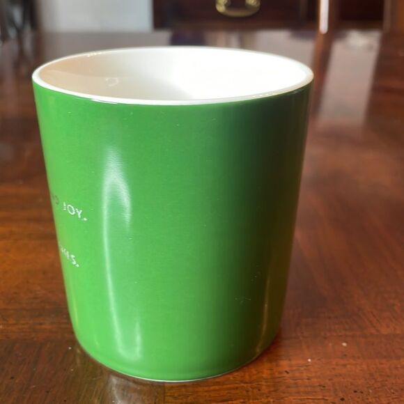 Kate Spade Lenox China "Things We Love" Festive Green Coffee Mug New - Picture 3 of 7